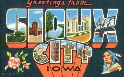 Iowai Sioux Cityben Képeslap
