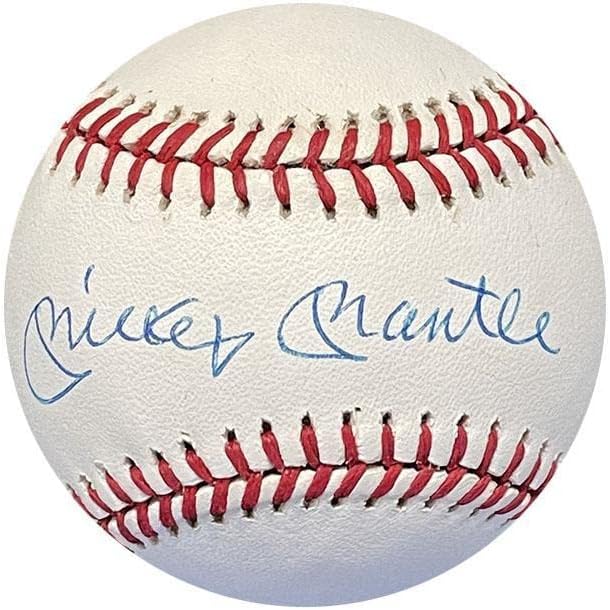 Mickey Mantle Dedikált Baseball (PSA Grade 8) - Dedikált Baseball