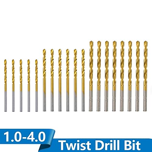 Twist Fúró Készlet Bevont 1.0 mm-4.0 mm-es Fúró Készlet Acél Teljesítmény Fúró Szerszámok Faipari 50Pcs (Szín : 70pcs(1.0-4.0))