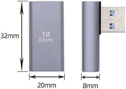 xiwai 10Gbps USB3.0 Férfi-Nő Kiterjesztését Teljesítmény Adatok Video Adapter Alacsony Profil 90 fokkal Balra Ferde Típus