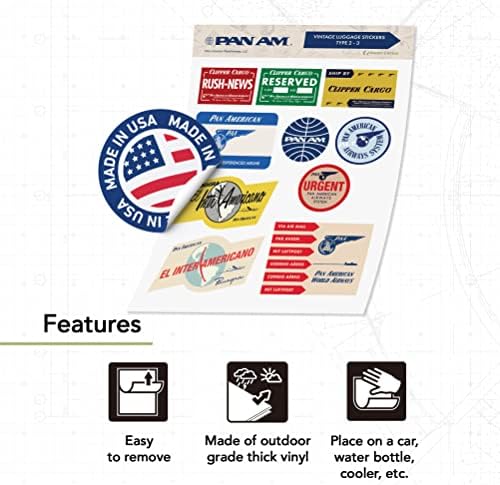 A Pan Am Airways Légitársaság Embléma Logó Matrica Vinyl Matrica Laptop Víz Üveg Autó Album Hivatalosan Engedélyezett (Lap