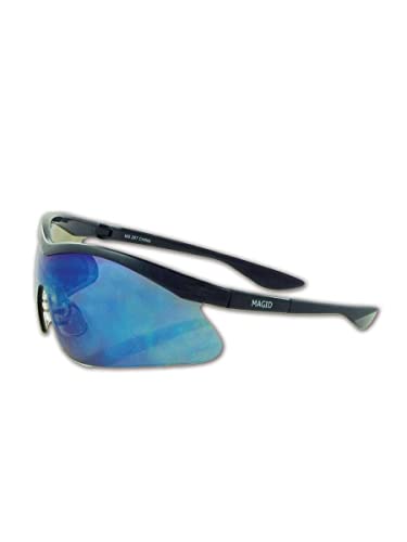 MAGID Y70BLBM Drágakő Cirkon Védő Szemüveg, Kék Tükör, Lencse, Kék Keret (Egy Pár)