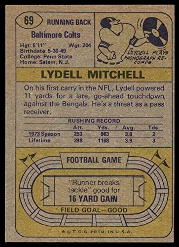 1974 Topps 69 Lydell Mitchell Baltimore Colts (Foci Kártya) VG Colts Penn St