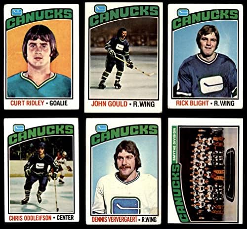 1976-77 Topps Vancouver Canucks Közelében Csapat készen áll Vancouver Canucks (Set) GD+ Canucks
