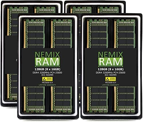 NEMIX RAM, 128GB 8x16GB DDR4-2933 PC4-23400 2Rx8 ECC Regisztrált Szerver Memória által NEMIX RAM