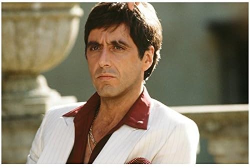 A sebhelyes Al Pacino, mint Tony Montana Fehér, Piros Keresi, 8 x 10 inch-fotó