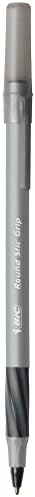 BIC Kerek Stic Xtra Grip Kényelem Golyóstoll, Közepes Pont (1,2 mm), Fekete, 8-Szám