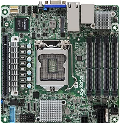 Az AsRock Rack E3C256D4I-2T Mini-ITX Szerver Alaplap Egyetlen Socket H5 (LGA1200) Intel Xeon E-2300, 10 Gen Pentium Sorozat
