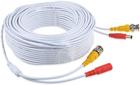 PKPOWER 50ft Fehér BNC Video Hatalom Wire Kábel Samsung Kamera Kábel SDH-C85100BF SDR-B85300