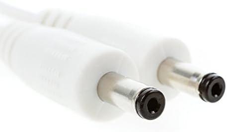 EShine Interconnect Kábel - Férfi-Férfi, 3.5 mm x 1.35 mm, LED Alatt Szekrény Világítás Vezeték Klipek (6, Fehér)