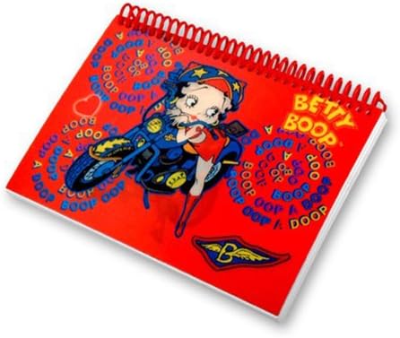 Betty Boop Lentikuláris fotóalbum 4x6, Változó Motoros Lány Kép, Piros