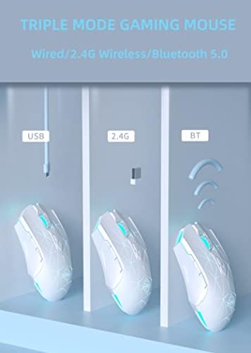 AJ52PRO Figyelő 2.4 G Wireless/Bluetooth 5.0/ Vezetékes 10000 DPI Gaming Egér, STK61 61Keys Bluetooth 5.0/USB Vezetékes Kettős