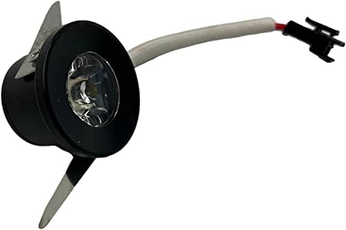 Britta Termékek Micro Mini Le Fény, LED-es Lámpatest (110-240VAC) - 1.25 Átmérő - Fekete színben - 1 Watt Természetes Fehér