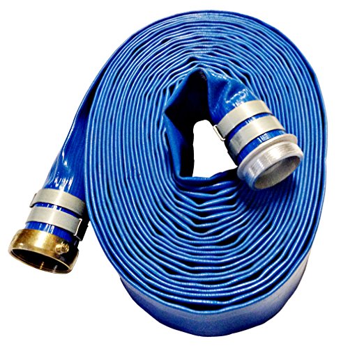 JGB Vállalkozások A008-0326-1625 Sas Flo Kék PVC leeresztő Tömlő, 2 x 25', Férfi x Női Víz Szár Csatlakozók, 80 psi üzemi