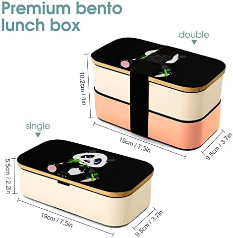 Nagy Arc Panda Bento Ebédet szivárgásmentes Bento Box Élelmiszer-tartály, 2 Rekesz Irodájában Dolgozik Piknik