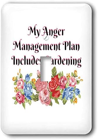 3dRose Carrie Kereskedő 3drose idézet - Kép Az Anger Management Terv Tartalmazza a Kertészkedés - egyetlen váltókapcsoló