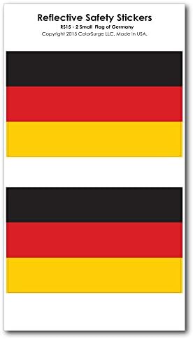 COOLHUBCAPS Zászlók, Németország Fényvisszaverő Matrica - 2 Kis