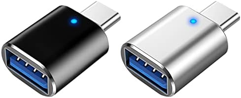 USB-C-USB Adapter (2 Csomag), USB-C-USB 3.1 OTG Adapter Kompatibilis Laptop, Tablet, MacBook, Telefon, Számítógép-Hangszórókhoz,