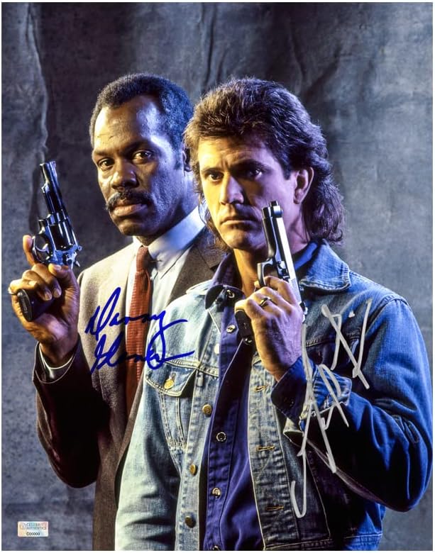 Mel Gibson Danny Glover Dedikált 1987-Es Halálos Fegyver Riggs, valamint Murtaugh 11x14 Stúdió Fotó