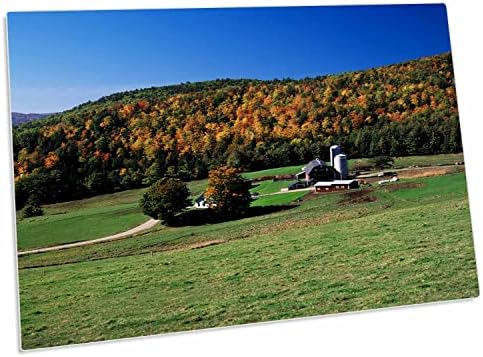 3dRose Siló Ősszel, Északkeleti Királyság, Vermont, USA - US46. - Asztal Pad tányéralátétek (dpd-147656-1)