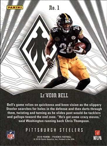2018 Phoenix NFL Agility 1 Le'Veon Bell Pittsburgh Steelers Hivatalos Labdarúgó-Kártya