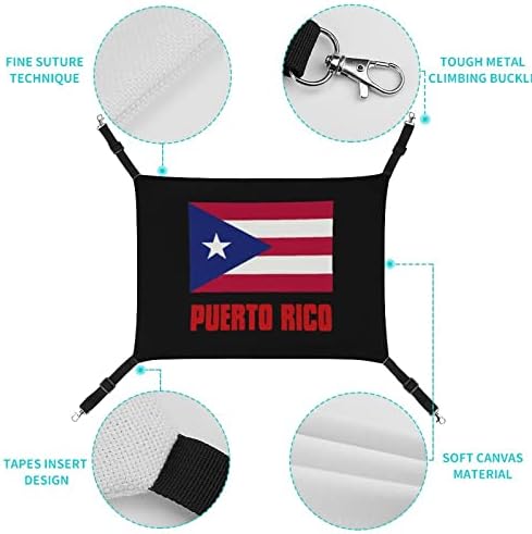 Büszkesége Puerto Rico Zászló Pet Függőágy Kényelmes, Állítható Lógó Ágy a Kis Állatok, Kutyák, Macskák, Hörcsög