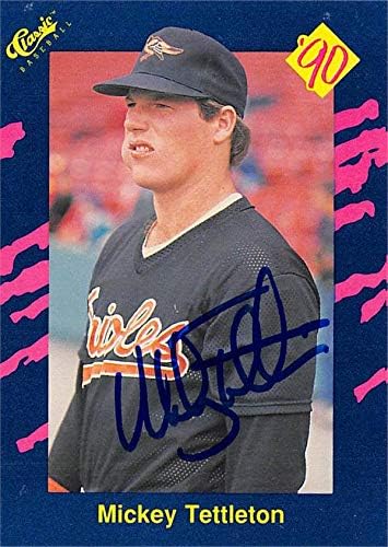 Autogramot Raktár 622689 Mickey Tettleton Dedikált Baseball Kártya - Baltimore Orioles 1990 Klasszikus - Szám 39