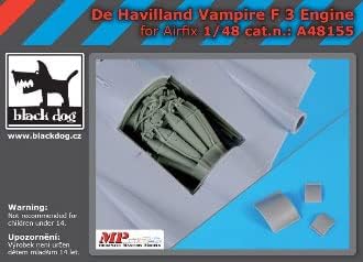 Blackdog 1/48 De Haviland Vámpír F3 Motor (az Airfix) Műanyag Modell Alkatrészek HAUA48155
