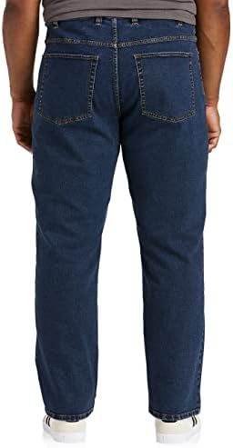 DXL Nagy & Magas Essentials Férfi Nyugodt-Fit Jeans | Magas Komfort Stretch Farmer, 5-Pocket Stílus