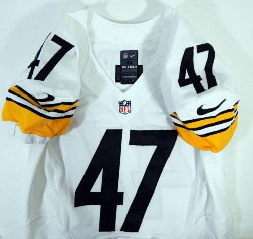 2013 Pittsburgh Steelers Peter Tuitupou 47 Játék Kiadott Fehér Jersey 46 DP21312 - Aláíratlan NFL Játék Használt Mezek