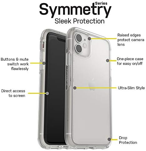 OtterBox iPhone 11 Szimmetria Sorozat Esetében - VILÁGOS, ultra-vékony, vezeték nélküli töltés kompatibilis, emelt széleit