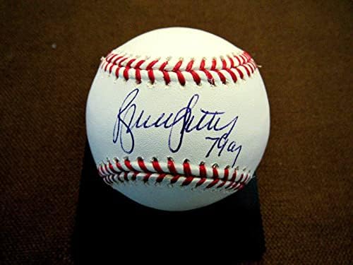 Bruce Sutter 79 Cy Young Cubs Kártyák Bátrabbak Hof Aláírt Auto Oml Baseball Psa/dns - Dedikált Baseball