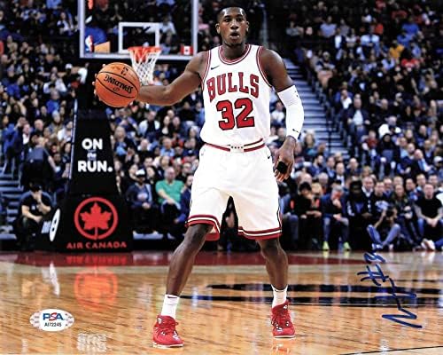 CHRIS DUNN aláírt 8x10 fotó PSA/DNS-Chicago Bulls Aláírt - Dedikált NBA-Fotók