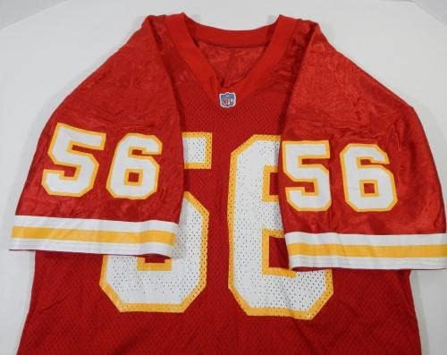 1993 Kansas City Chiefs 56 Játék Kiadott Piros Mez DP17312 - Aláíratlan NFL Játék Használt Mezek