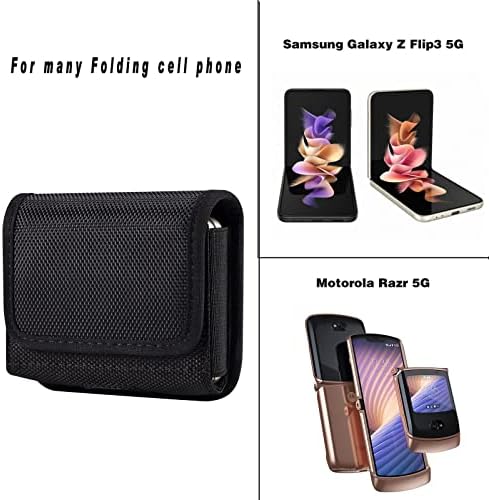 Mobiltelefon Tok Kompatibilis a Samsung Galaxy Z Flip 3,Z Flip3 5G, Z Flip 2 Strapabíró Nylon mobiltelefon Öv Tok,Kompatibilis
