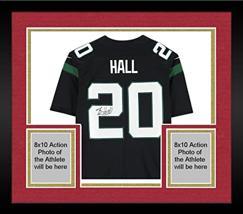 Keretes Breece Hall New York Jets Dedikált Fekete Nike Limited Jersey - Dedikált Főiskola Mezek