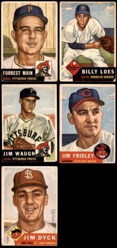 1953 Topps Baseball 25 Kártya Starter Set/Sok Nincs két egyforma Lapot 2.5 - GD+ - Asztalon Baseball Kártyák