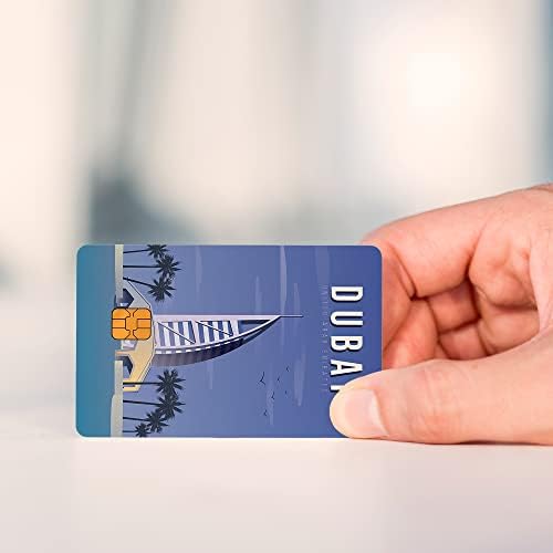 4db/Készlet Kártya, Matrica a Retro Stílus, Dubai Burj Al Arab - Trippy Vinyl Matrica Hitel,Bankkártya,Szállítás Kártya,kulcskártya,