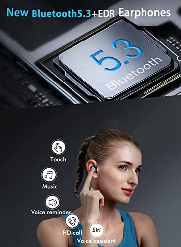 Igaz, Vezeték nélküli Fülhallgató, Bluetooth 5.3 Fejhallgató Vízálló IPX7 Sport Vezeték nélküli fülhallgató Mikrofonnal in-Ear