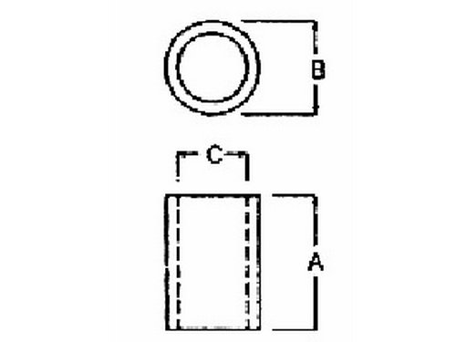 100-AS 10mm Fekete Nylon Kerek Távtartó, OD 7mm, ID 3.2 mm, Nem Menetes, M3 Csavar, Műanyag.