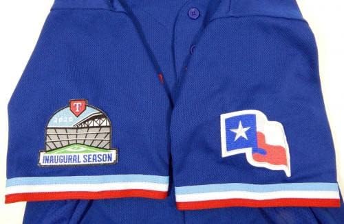 2020 Texas Rangers Mike Kisebb 23 Játék Kiadott Pos Használt Kék Mez i S Patch 81 - Játék Használt MLB Mezek