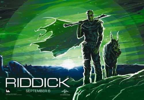 RIDDICK - 13.5x19.5 Eredeti Promo Poszter MENTA IMAX Verzió Éjfél