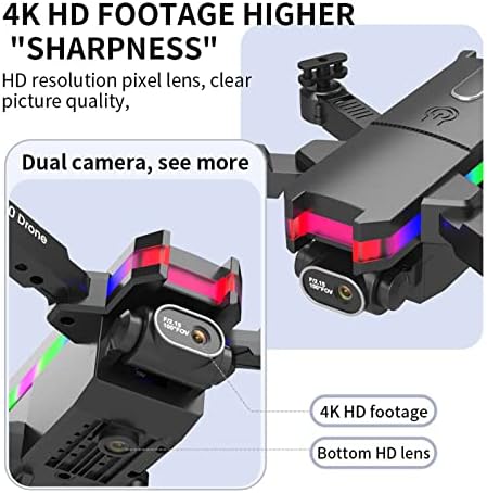 Mini Drón Kettős 4K Kamera a Felnőttek, Gyerekek, Kezdők, Összecsukható Mini Zsebében Drón 2.4 G WiFi FPV Élő Videó Tartani