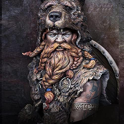 Goodmoel 1/10 Ősi Viking Harcos Gyanta Ábra Mellszobor Modell / Összeszerelt, valamint Festetlen Katona Die Cast Készlet