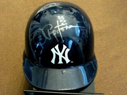 Joe Pepitone 1962-69 New York Yankees Aláírt Auto Riddell Mini Sisak Szövetség - Dedikált MLB Mini Sisak