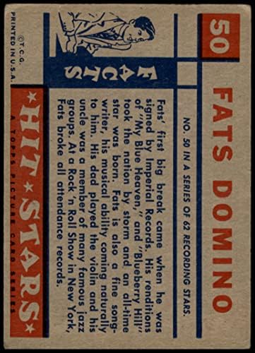 1957 Topps 50 Fats Domino (Kártya) VG/EX