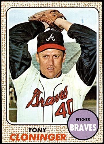1968 Topps 93 Tony Cloninger Atlanta Braves (Baseball Kártya) EX Bátrabbak