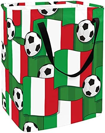 Olaszország Zászlók Futball-Labdák, Szennyes Kosár Összecsukható a Tárolás bin fogantyúval a Szennyestartó,Gyerek Szoba,Játék