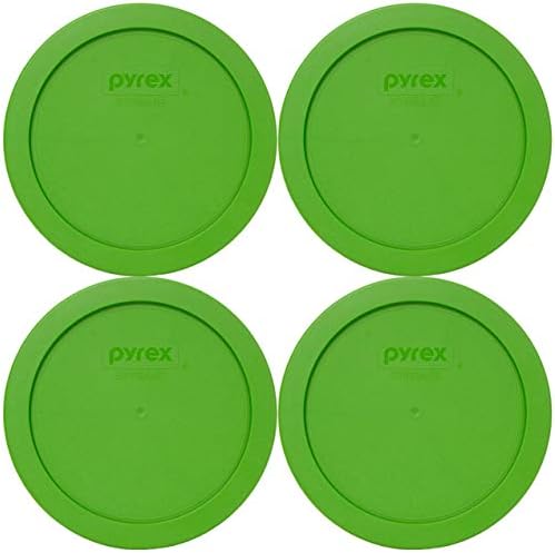 Pyrex 7201-PC Gyep Zöld Kerek Műanyag Élelmiszer-Tároló Csere Fedél, Made in USA - 4 Pack