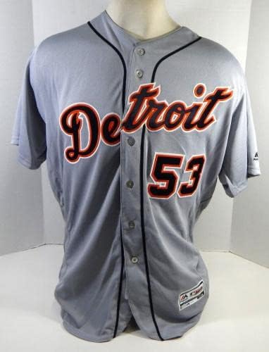 A 2018-as Detroit Tigers Warwick Saupold 53 Játék Kiadott Szürke Jersey 48 948 - Játék Használt MLB Mezek